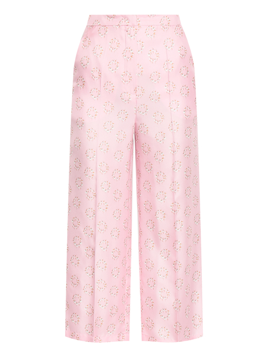 Max Mara Брюки из шелка с узором