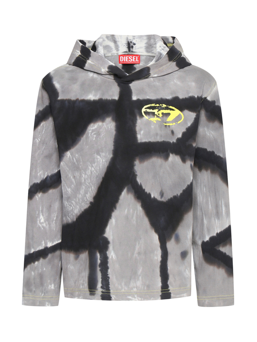 Diesel Лонгслив из хлопка с капюшоном