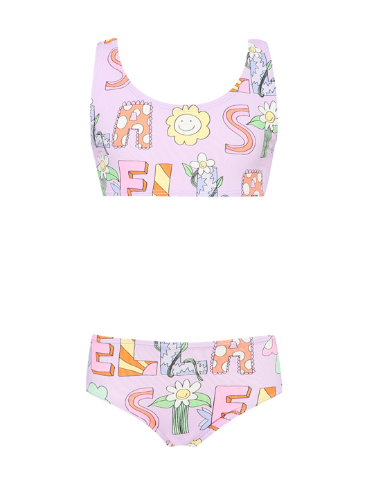 Stella McCartney kids Раздельный купальник с узором