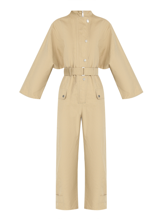 Weekend Max Mara Комбинезон однотонный из хлопка и льна