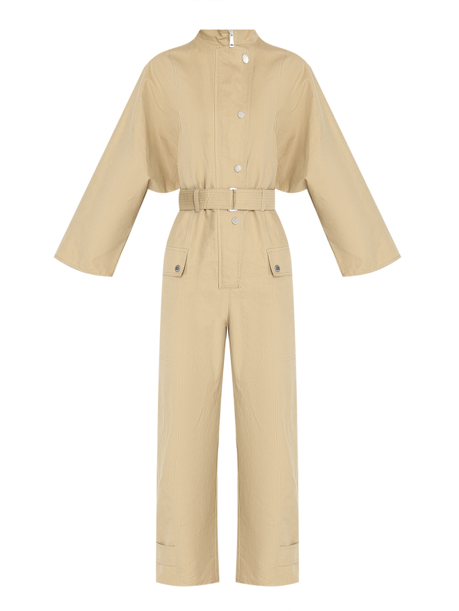 Weekend Max Mara Комбинезон однотонный из хлопка и льна