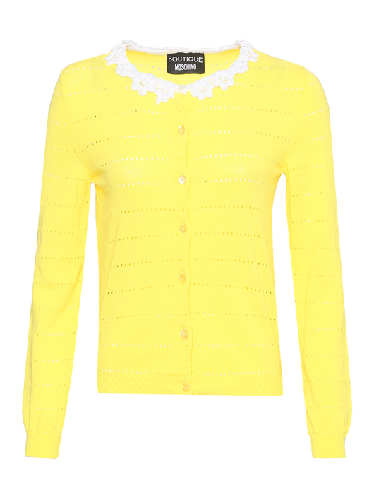 Moschino Boutique Кардиган из хлопка с вышивкой