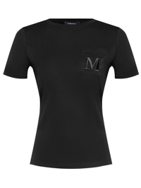 Max Mara Футболка из хлопка однотонная с карманом
