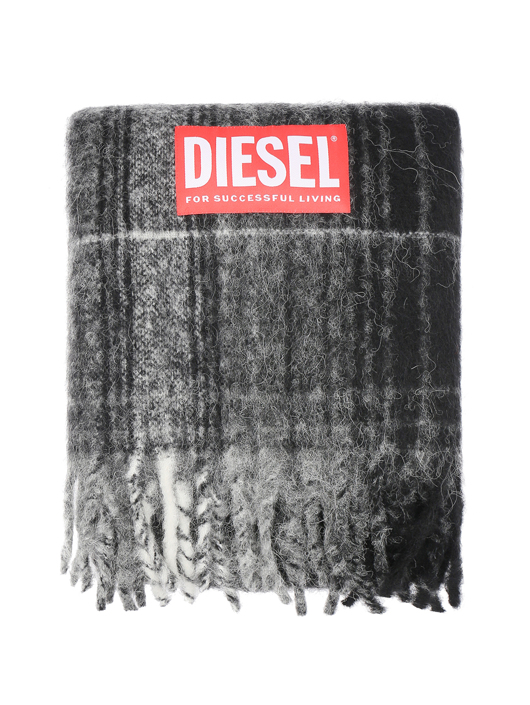 Diesel Шарф в клетку с бахромой