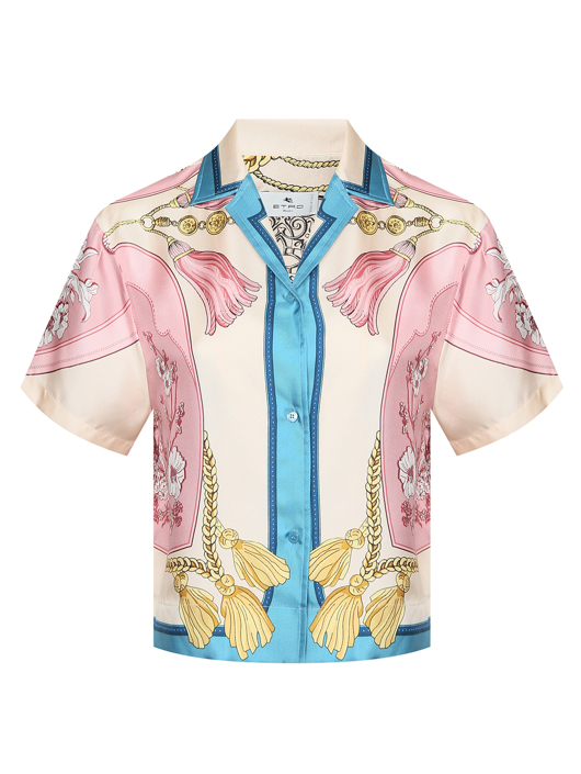 Etro Блуза из шелка с узором