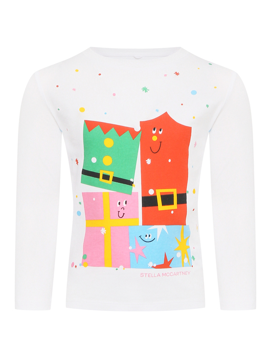 Stella McCartney kids Лонглив из хлопка с принтом