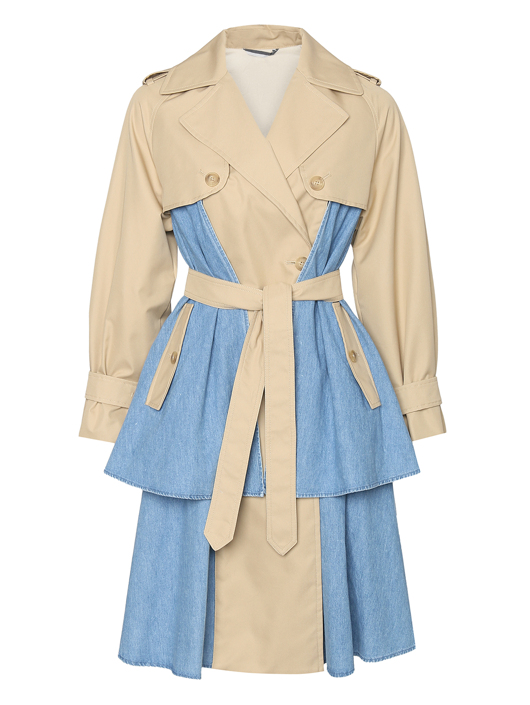 Weekend Max Mara Тренч из комбинированных тканей
