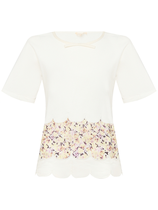 Giambattista Valli Футболка из хлопка с цветочным узором