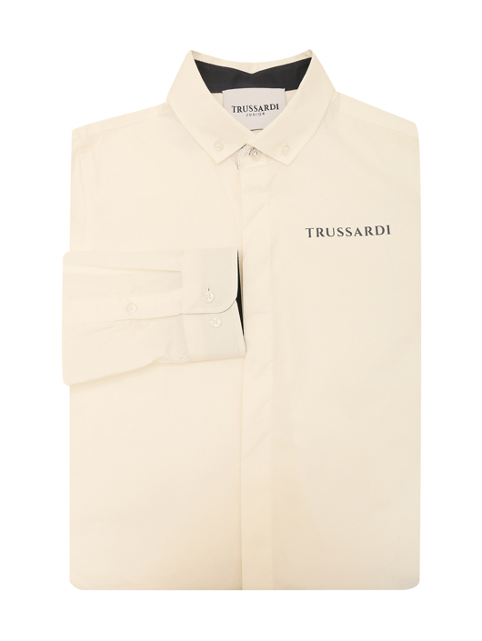 Trussardi Рубашка из хлопка с логотипом
