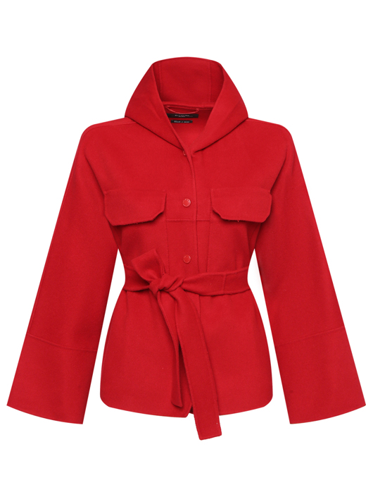 Weekend Max Mara Полупальто из шерсти с карманами