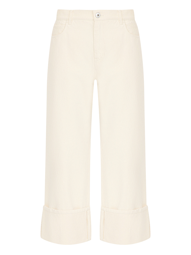 Weekend Max Mara Джинсы с подворотами из хлопка