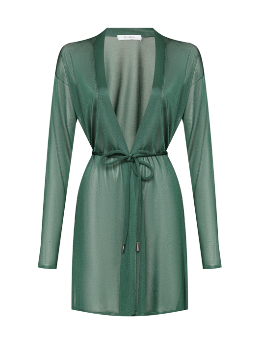 Max Mara Трикотажный кардиган с поясом и разрезами