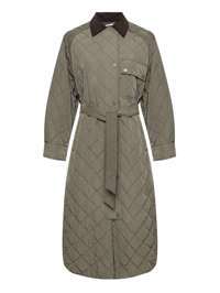 Weekend Max Mara Пальто стеганое с комбинированным воротником
