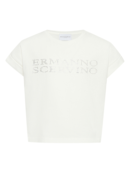 Ermanno Scervino Junior Футболка из хлопка с логотипом