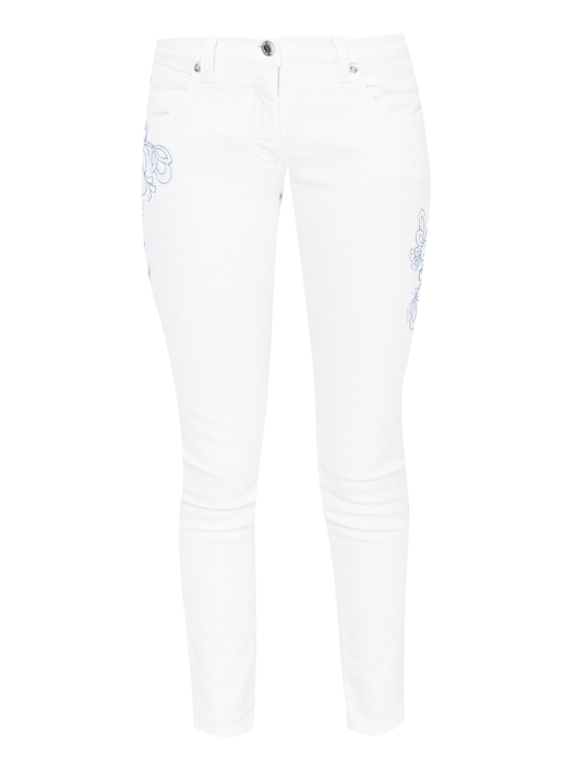 Ermanno Scervino Junior Джинсы-скинни с кружевной аппликацией