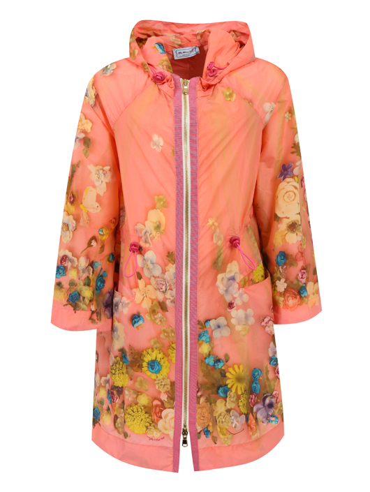 MiMiSol Плащ с узором на застежке-молнии
