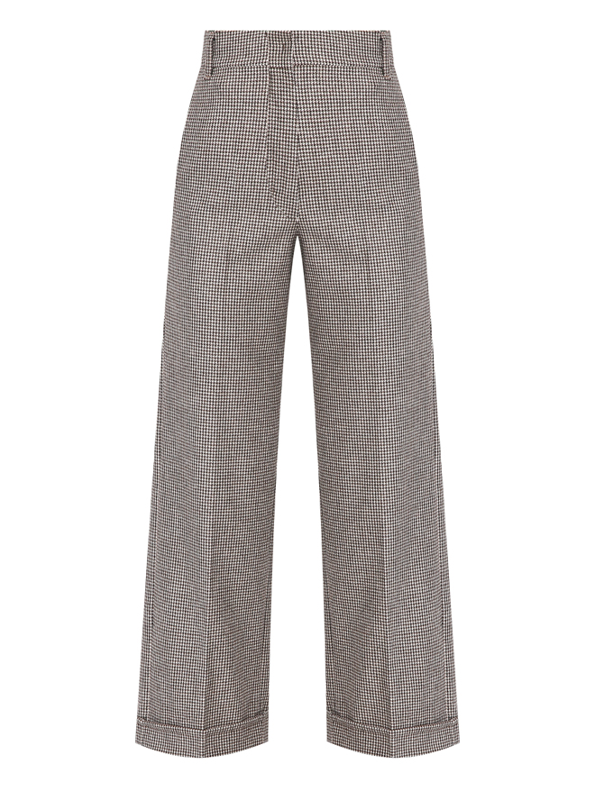 Max Mara Брюки из шерсти и кашемира с узором