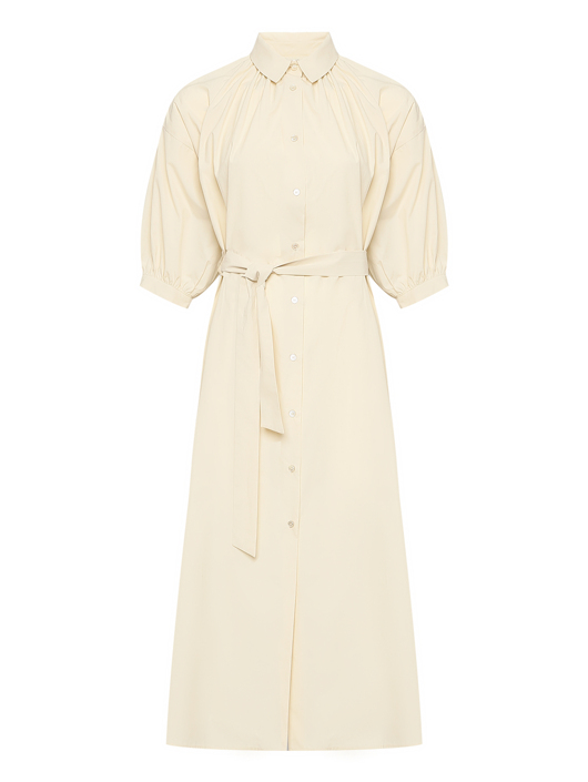 Weekend Max Mara Свободное платье из хлопка с поясом