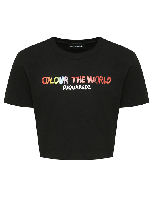 Dsquared2 Хлопковая футболка с принтом