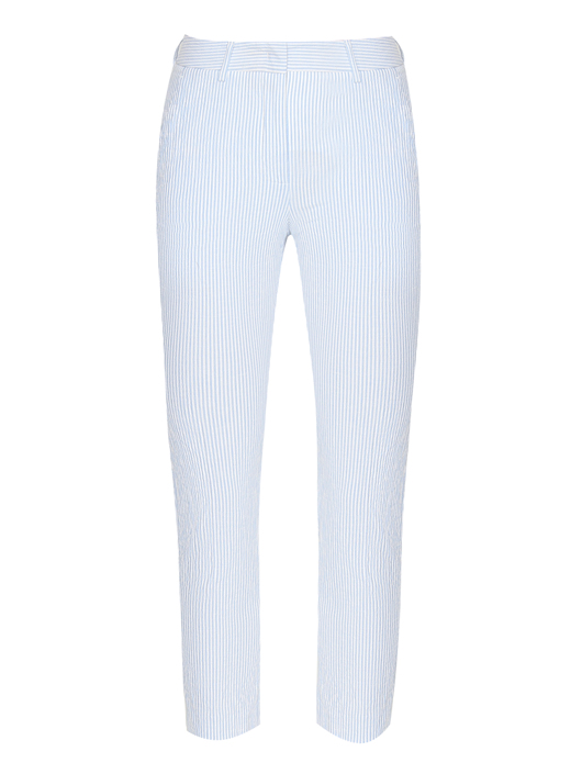 Weekend Max Mara Брюки в полоску из хлопка и льна