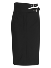 Alberta Ferretti Юбка из шерсти с разрезом