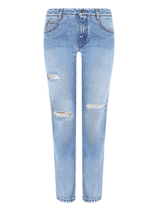 Ermanno Scervino Укороченные джинсы с потертостями