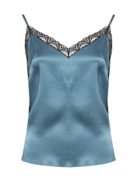 Alberta Ferretti Атласный топ с декором