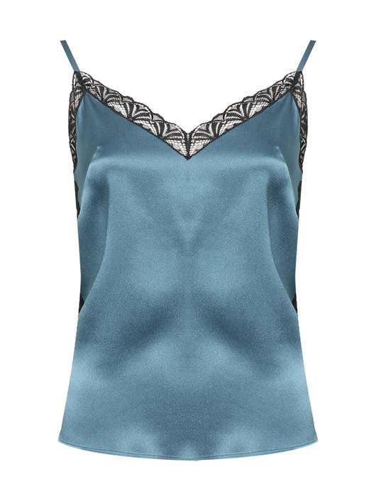 Alberta Ferretti Атласный топ с декором