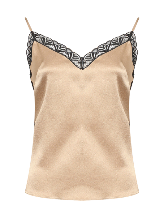 Alberta Ferretti Атласный топ с декором