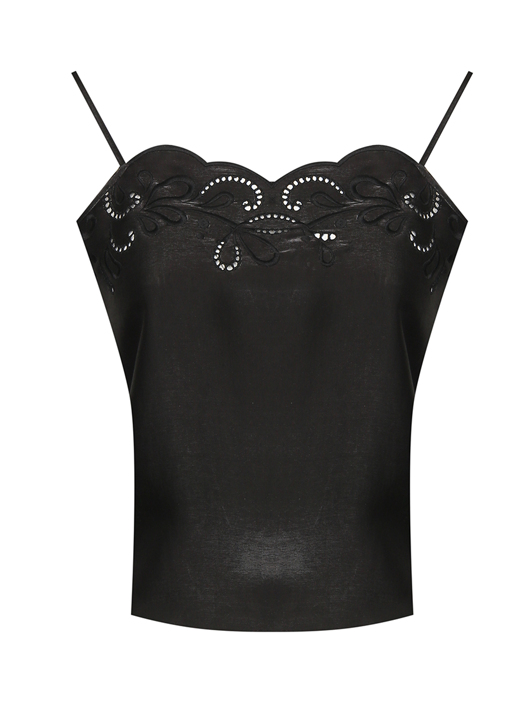 Moschino Boutique Топ на тонких бретелях с вышивкой