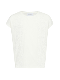 Ermanno Scervino Junior Футболка из хлопка с кружевом