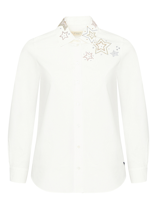 Weekend Max Mara Рубашка из хлопка декорированная стразами