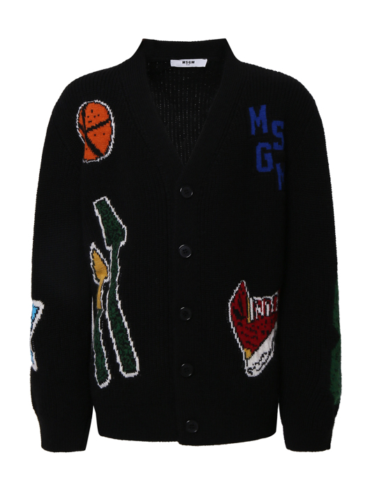 MSGM Кардиган из шерсти прямого кроя