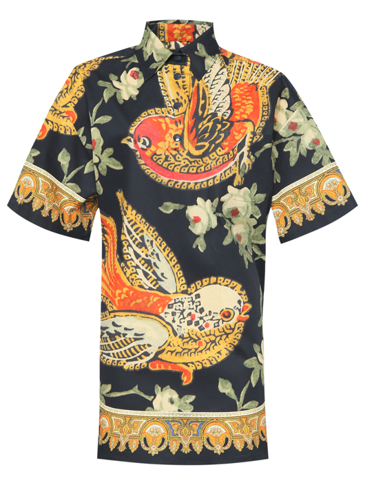 Etro Платье-мини из хлопка с узором