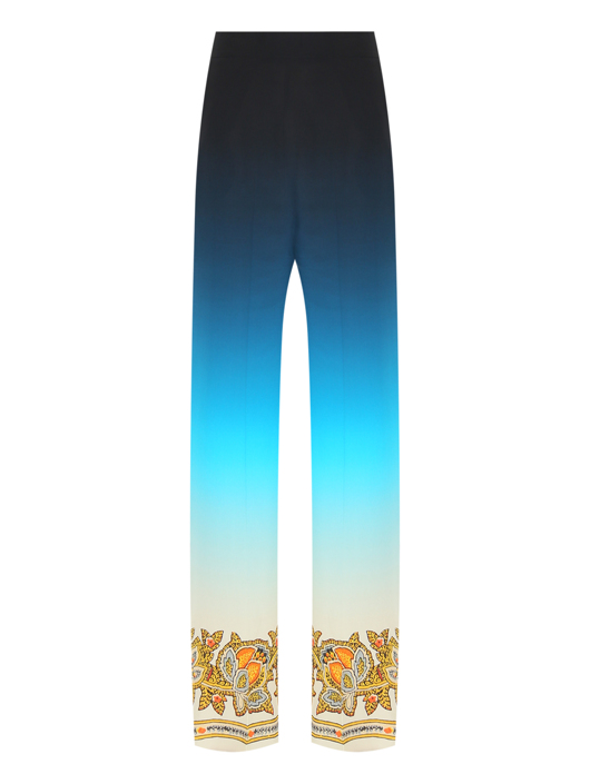 Etro Брюки из шелка с узором
