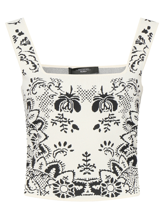 Weekend Max Mara Трикотажный топ с квадратным вырезом