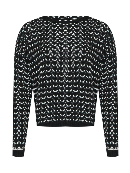 Max Mara Джемпер из смесовой шерсти декорированный кристаллами