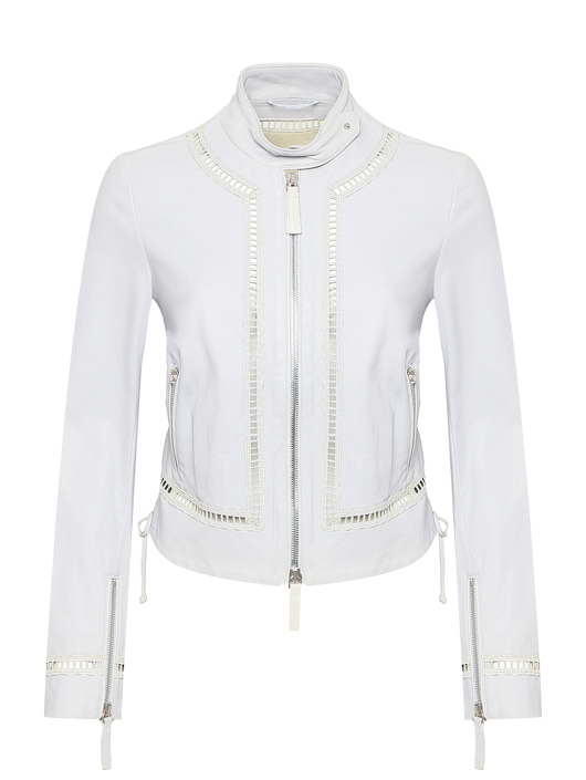 Ermanno Scervino Куртка из кожи на молнии