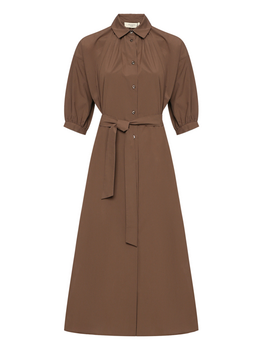Weekend Max Mara Свободное платье из хлопка с поясом