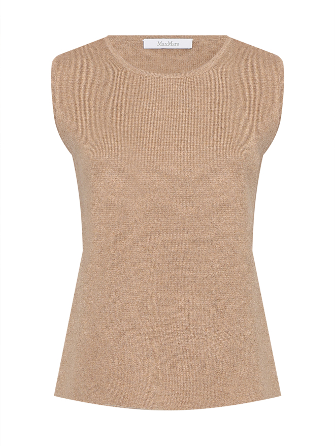 Max Mara Топ однотонный из шерсти и кашемира