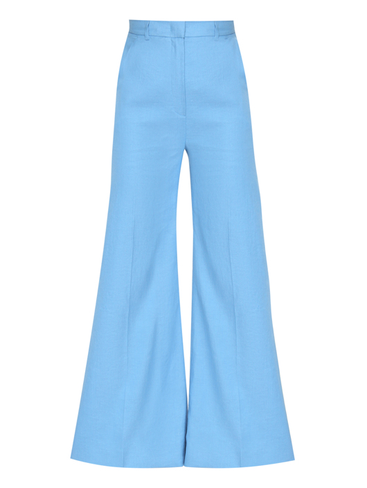 Weekend Max Mara Однотонные брюки изо льна и хлопка