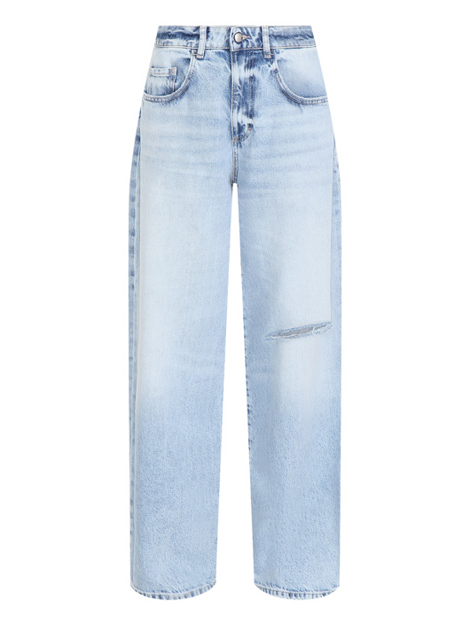 Icon Denim La Широкие джинсы из хлопка с разрезами