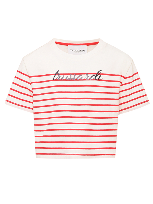 Trussardi Футболка из хлопка с принтом
