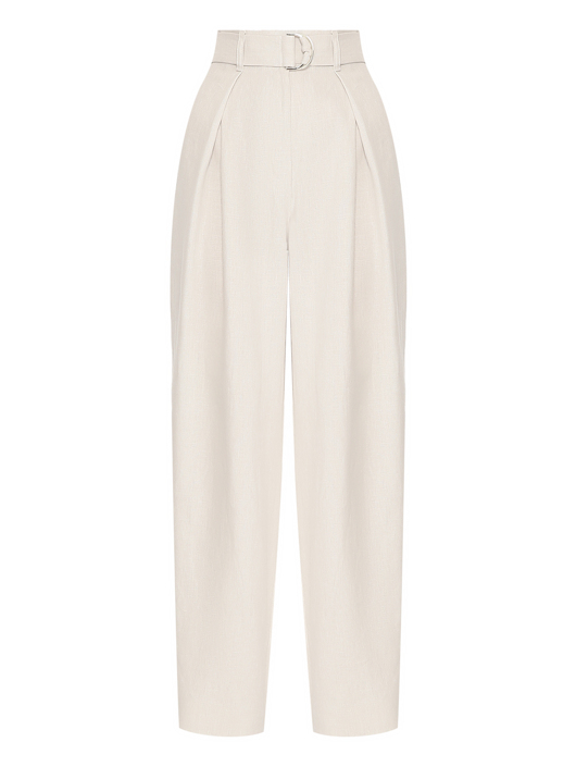 Max Mara Брюки из льна с поясом