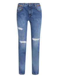 Ermanno Scervino Укороченные джинсы с потертостями