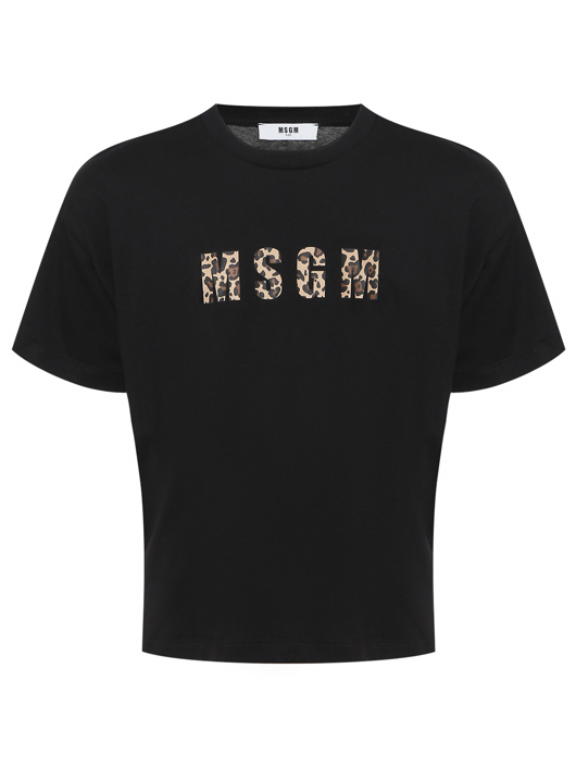 MSGM Свободная футболка с монограммой