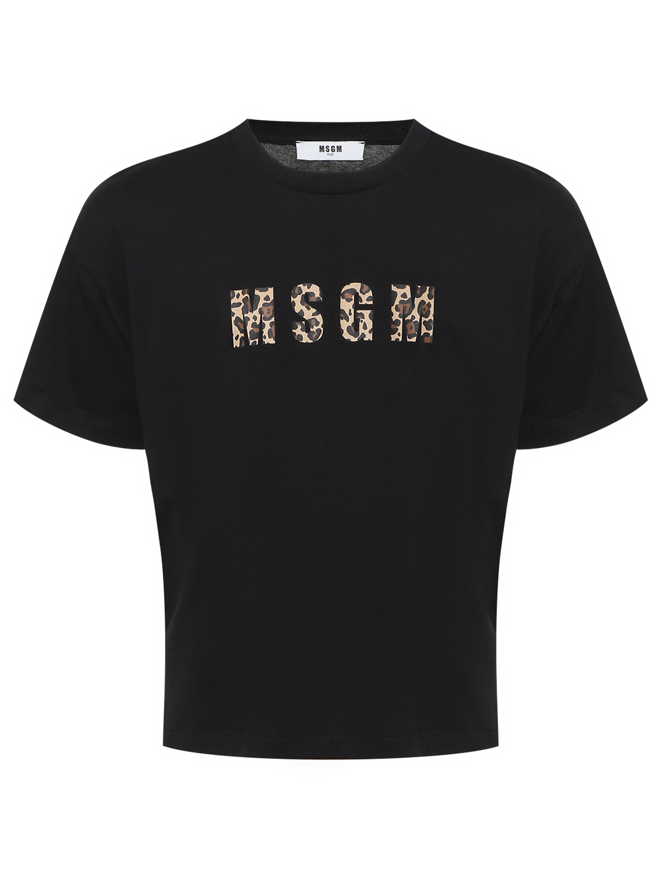 MSGM Свободная футболка с монограммой