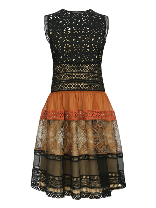 Alberta Ferretti Платье из хлопка с узором