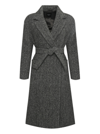 Weekend Max Mara Двубортное пальто из шерсти с узором