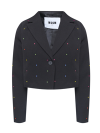 MSGM Жакет декорированный стразами